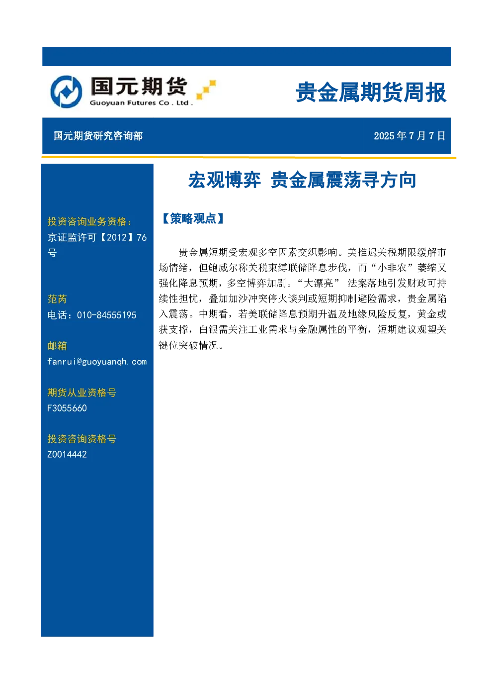 报告封面