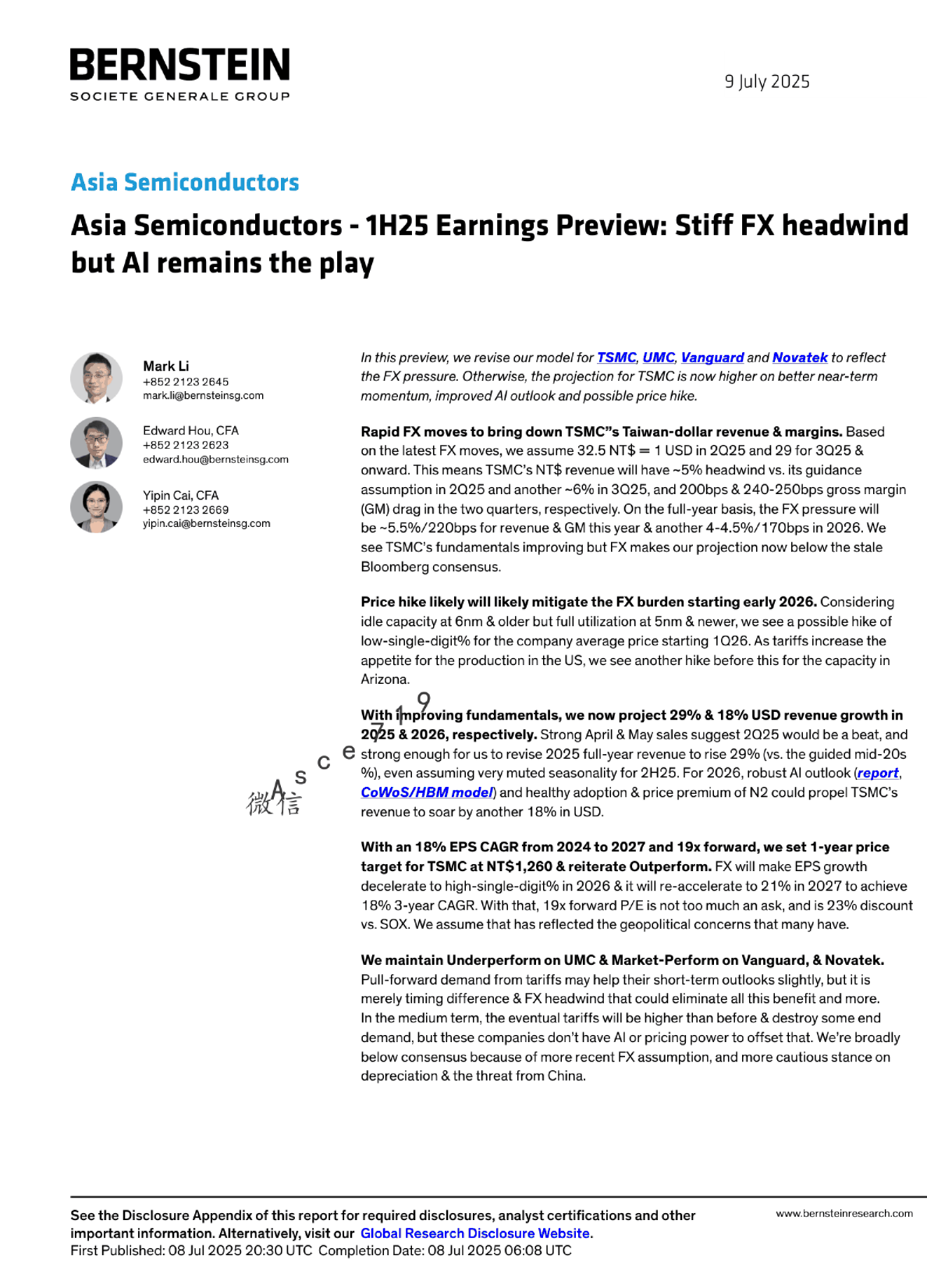 亚洲半导体 - 2025年上半年业绩预览：严峻的外汇逆风，但AI仍是焦点