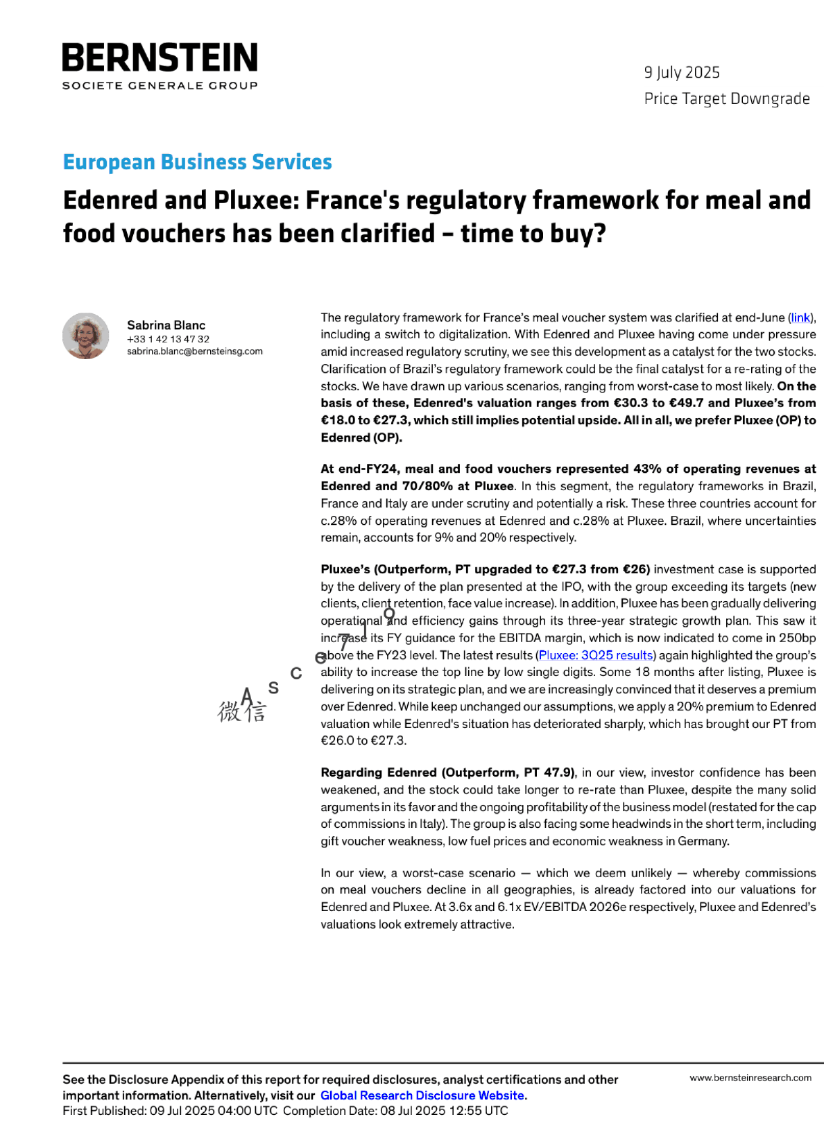 Edenred 和 Pluxee：法国餐饮券监管框架已明确 - 买入时机？