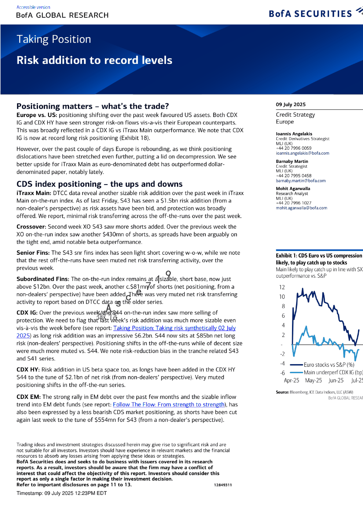 持仓调整：风险增加至创纪录水平