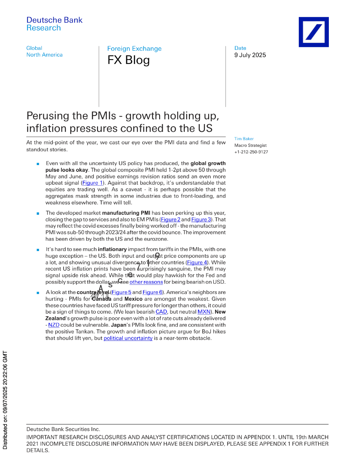 审视PMI数据 - 增长保持稳定，通胀压力仅限于美国