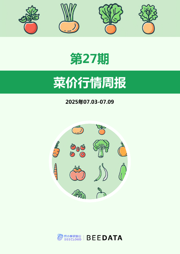 菜价行情周报2025年第27期