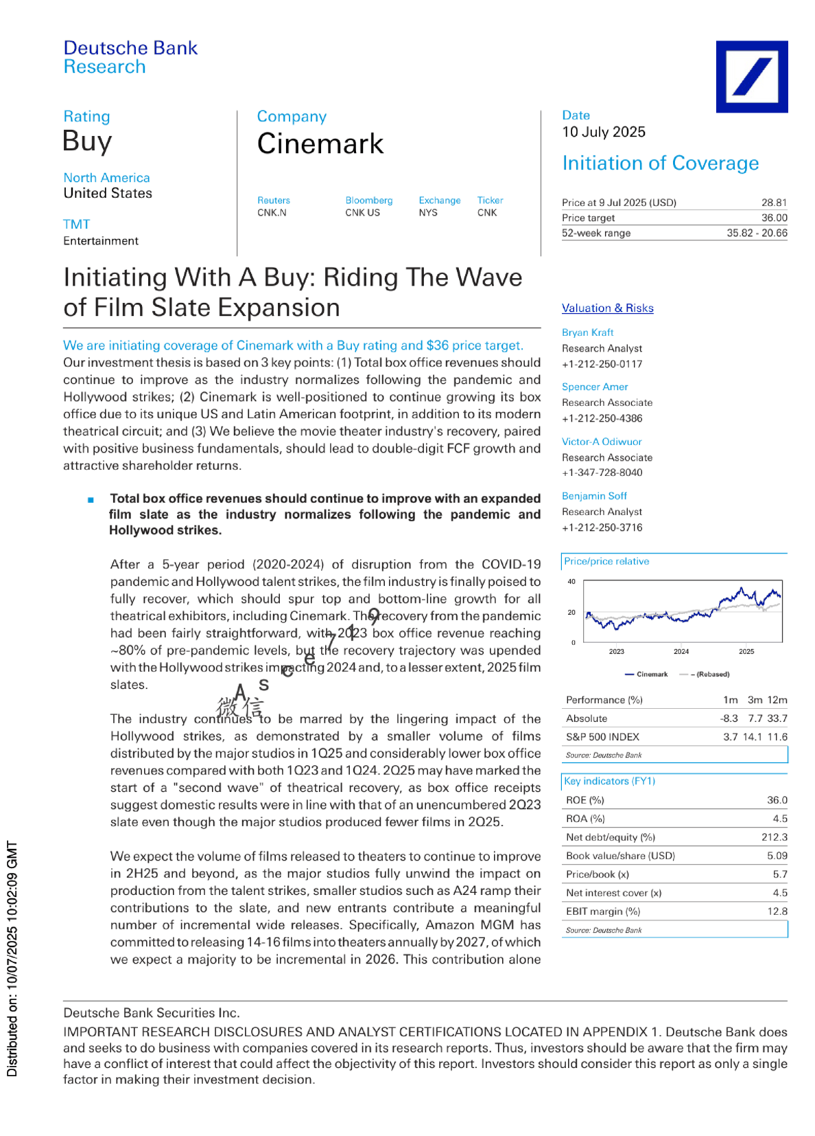 首次覆盖评级买入：乘电影片单扩张之势