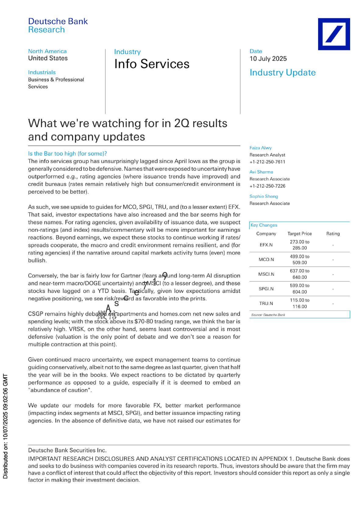 我们对第二季度业绩和公司更新的关注点