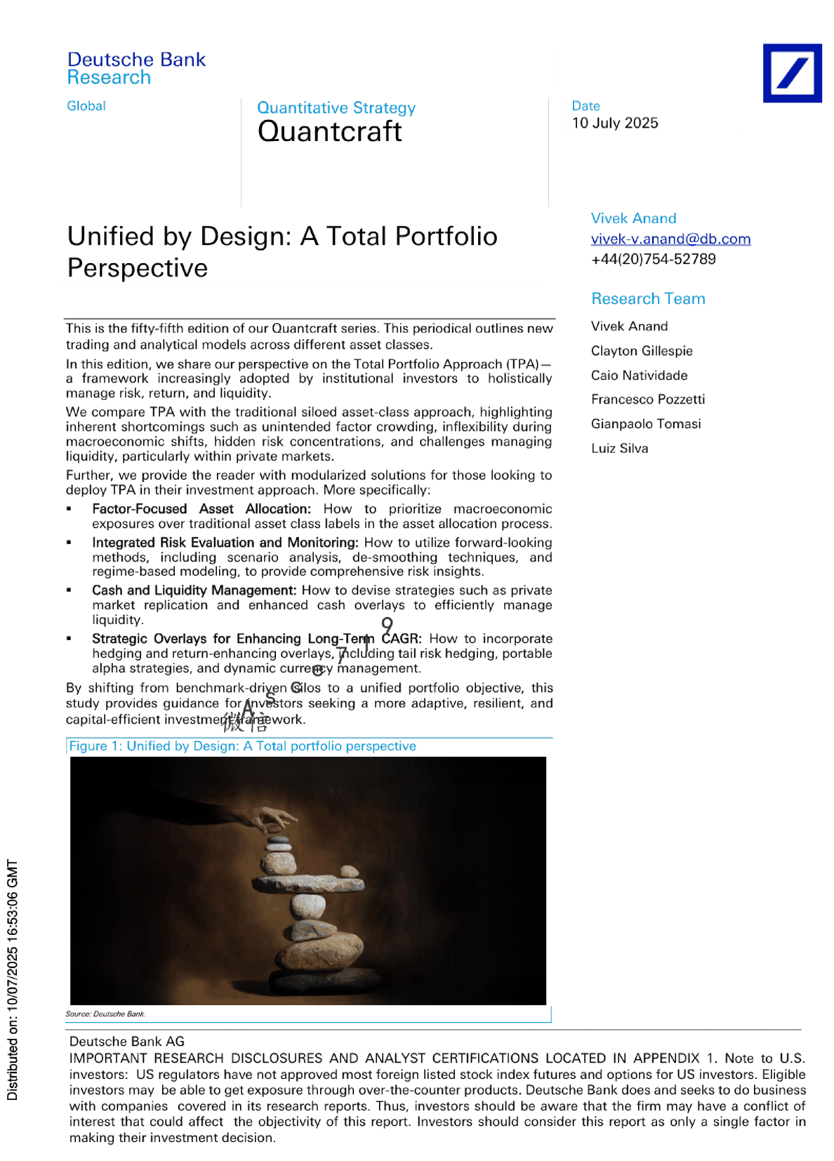 统一设计：全面投资组合视角