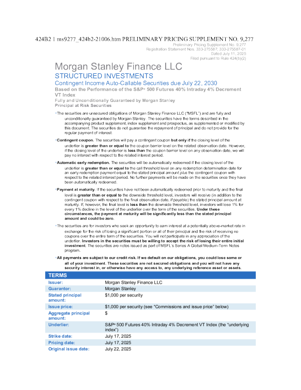 摩根士丹利美股招股说明书(2025-07-11版)