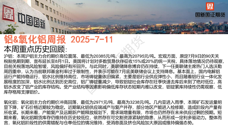铝&氧化铝周报