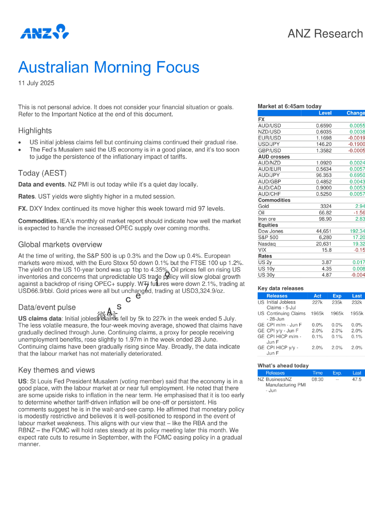 澳大利亚早间焦点