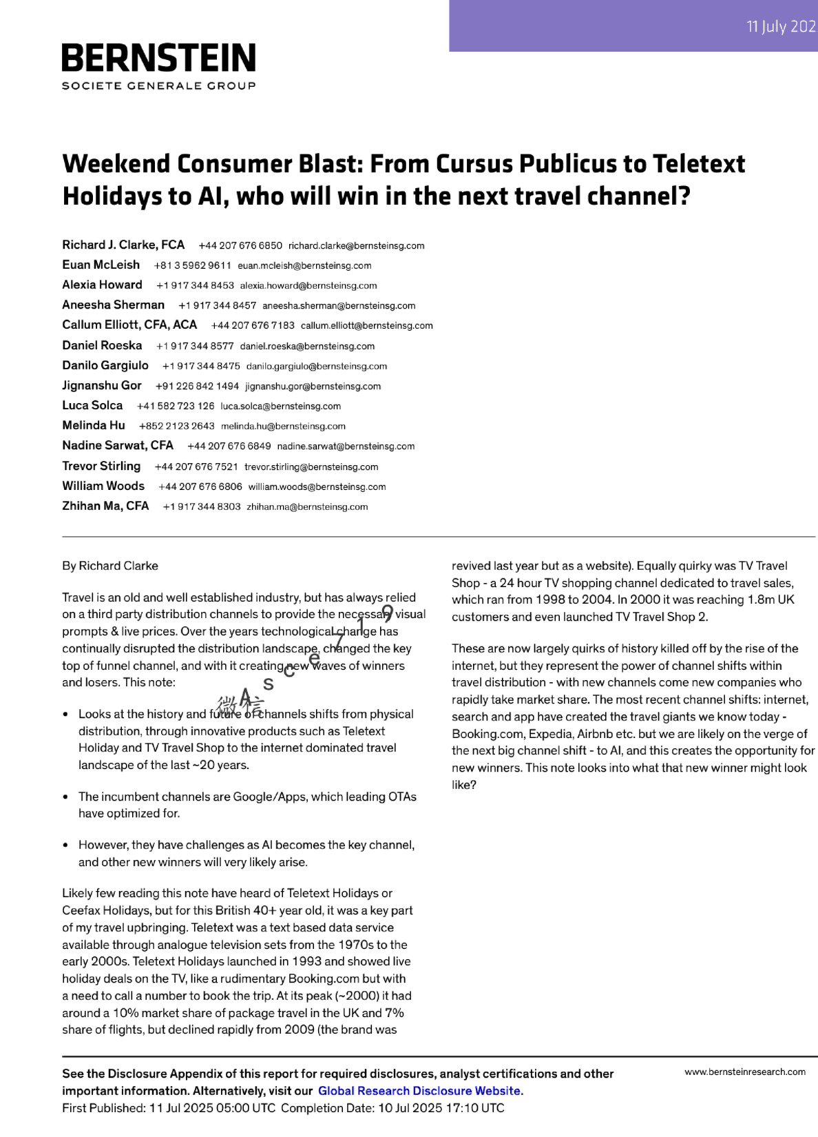 从Cursus Publicus到Teletext假日：谁将在下一个旅游渠道中获胜