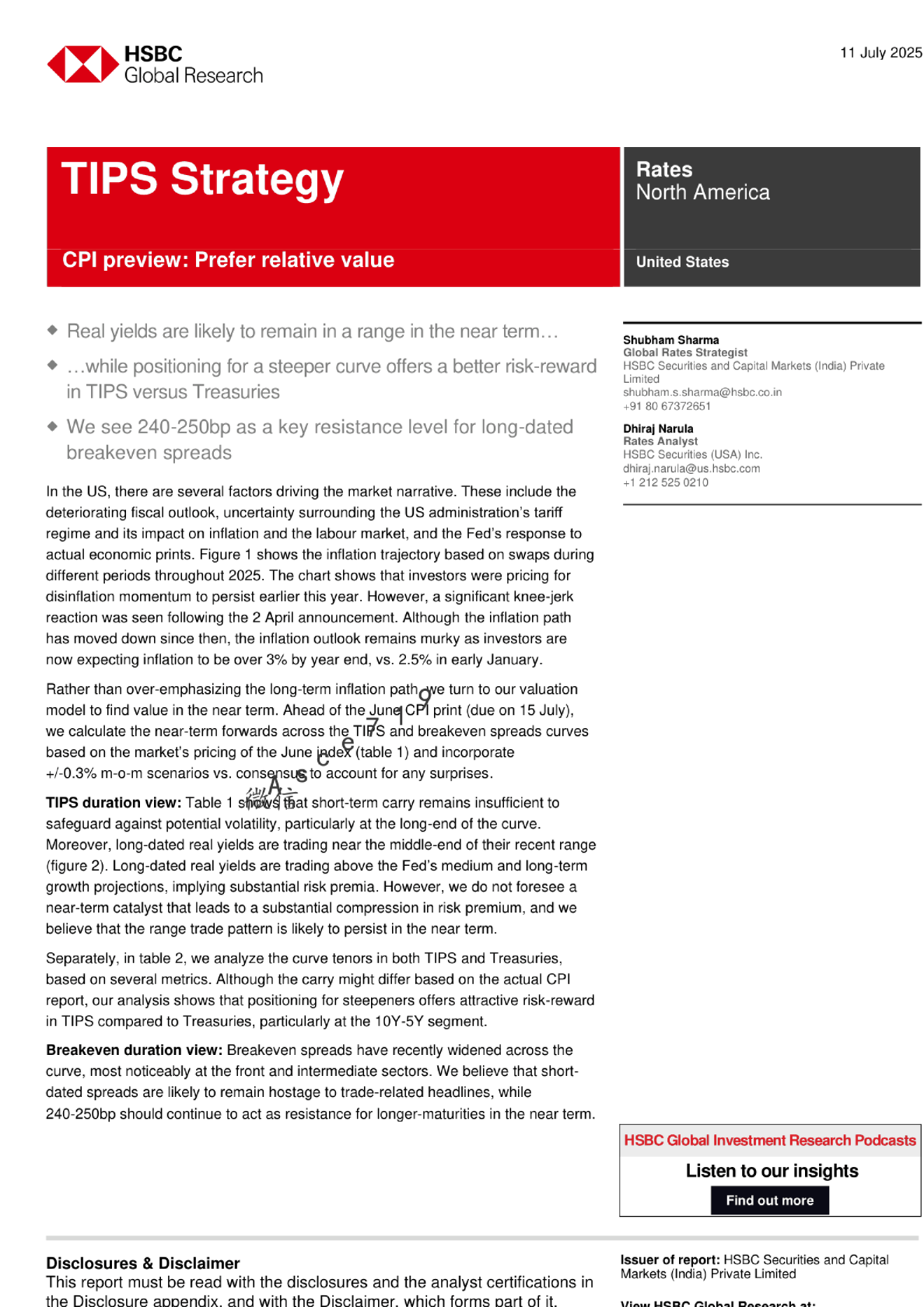 TIPS策略CPI预览：偏好相对价值
