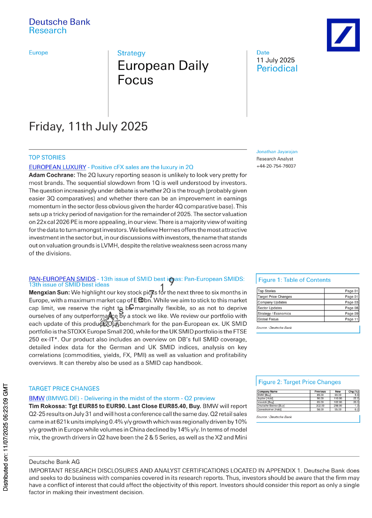 欧洲奢侈品行业2季度报告：正面的外汇销售表现