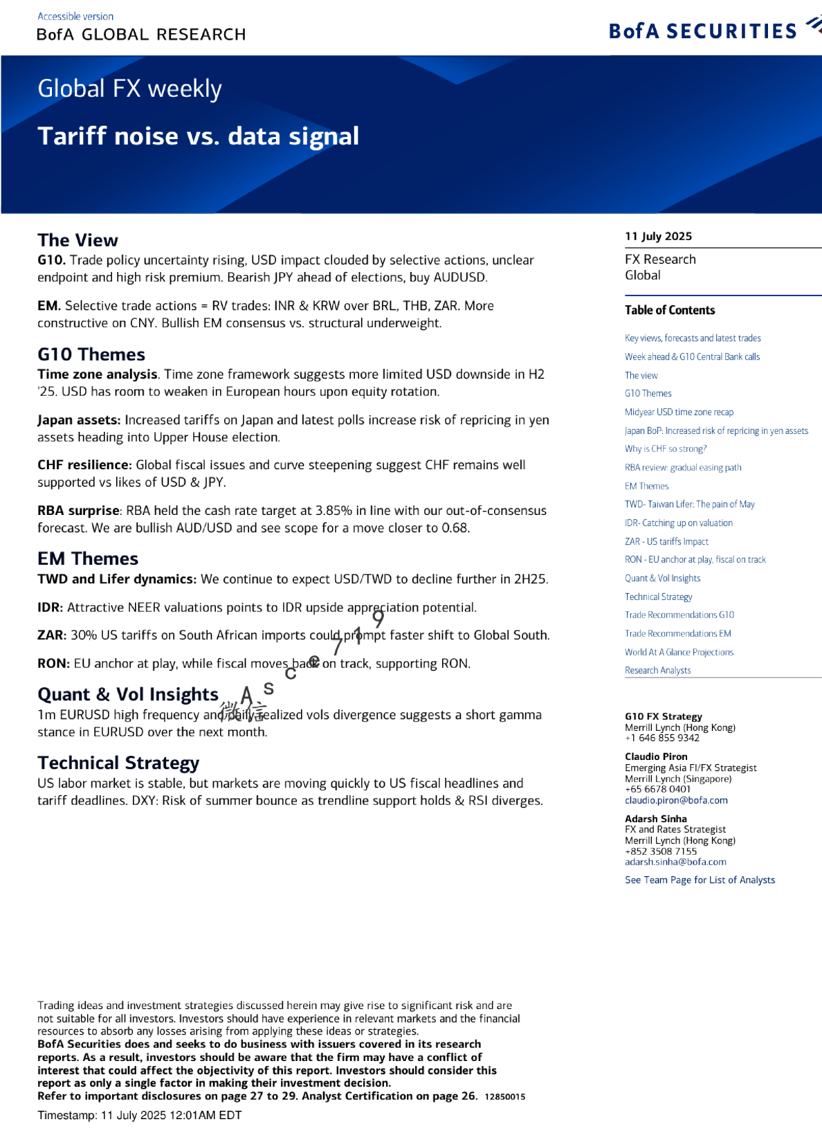 全球外汇周报：关税噪音与数据信号