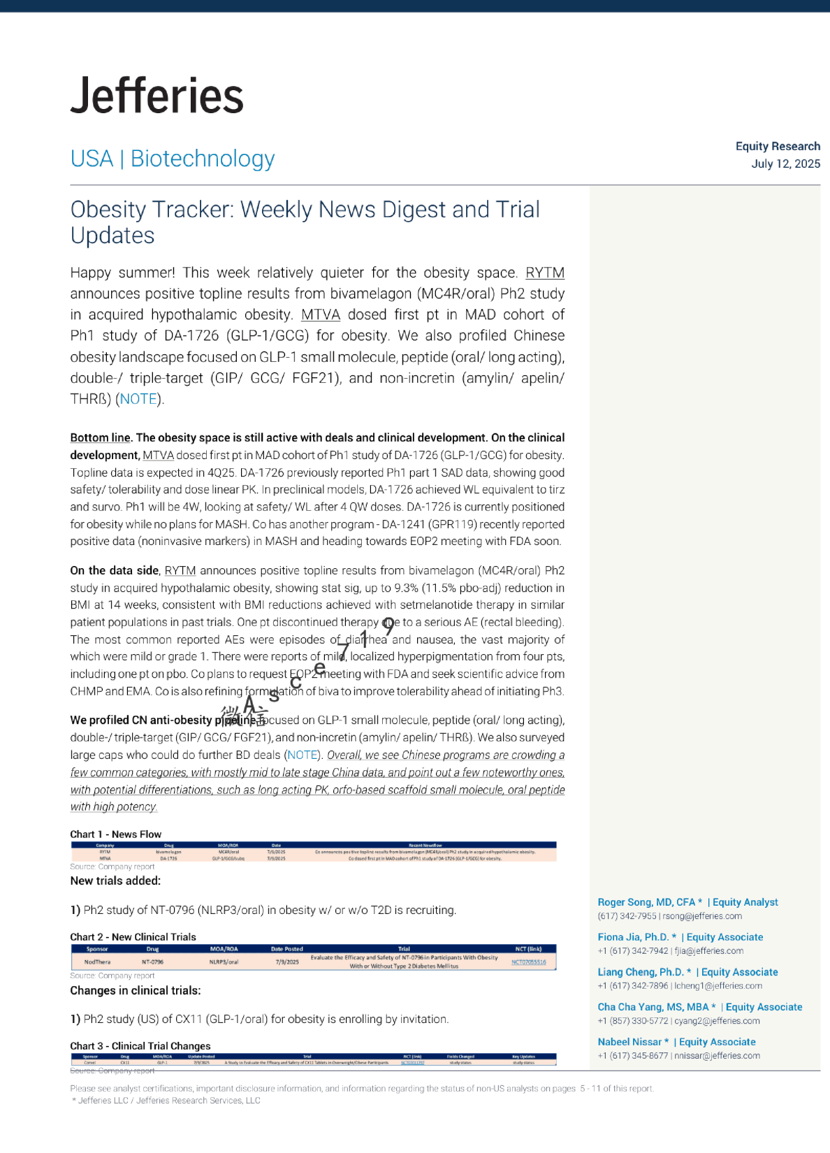 肥胖追踪：每周新闻摘要和试验更新