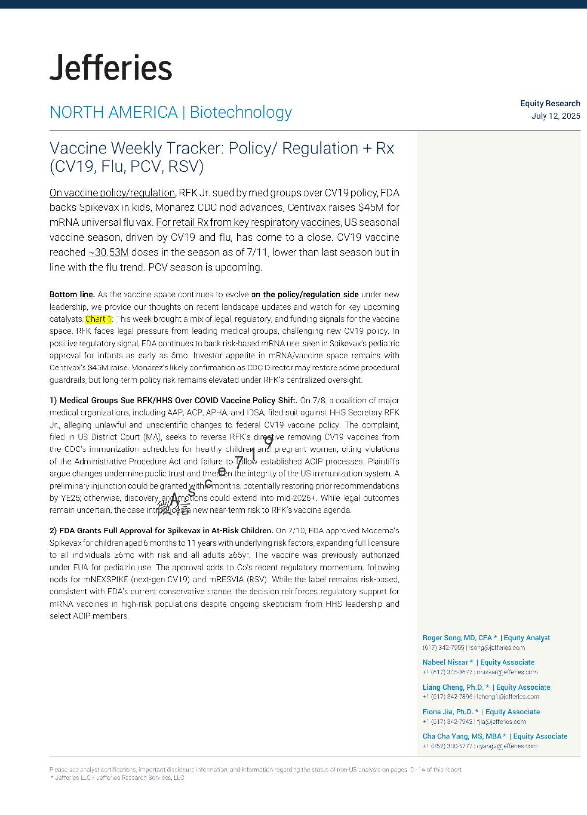 疫苗周追踪：政策/法规 + 处方（COVID-19、流感、PCV、RSV）
