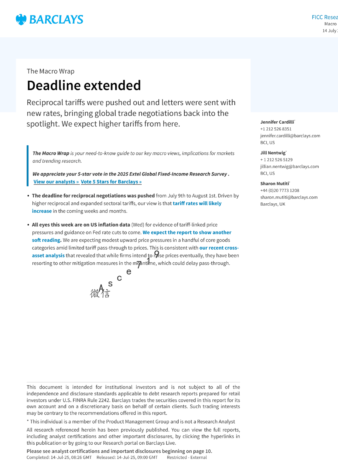 宏观观察：全球贸易谈判重回焦点，预计关税将上调