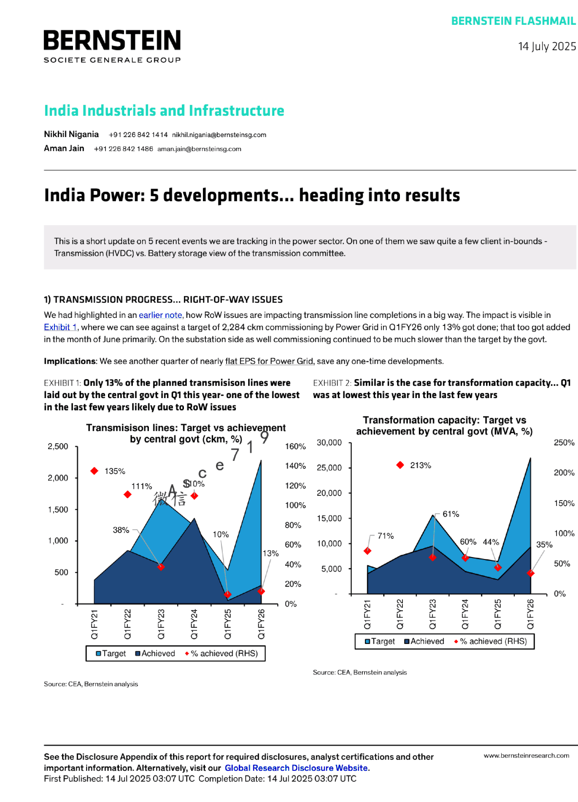 印度电力：5项进展...即将进入业绩期