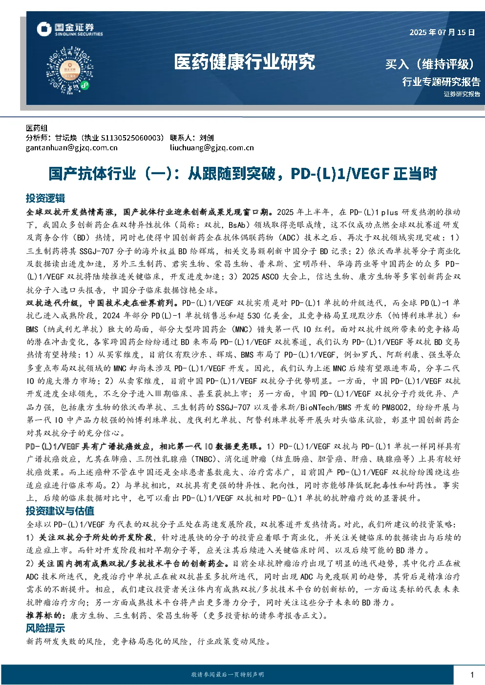 报告封面