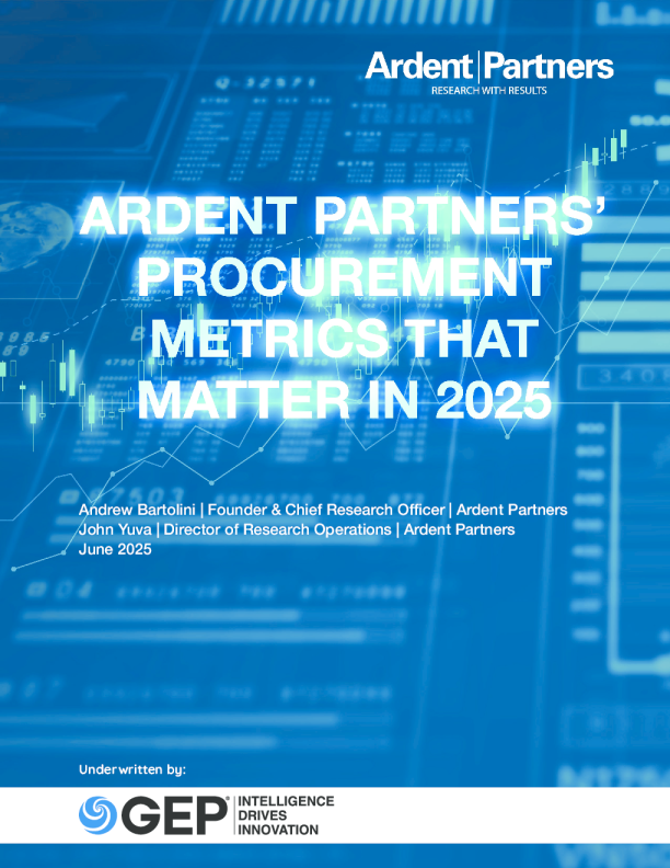 Ardent Partners 2025年重要的采购指标