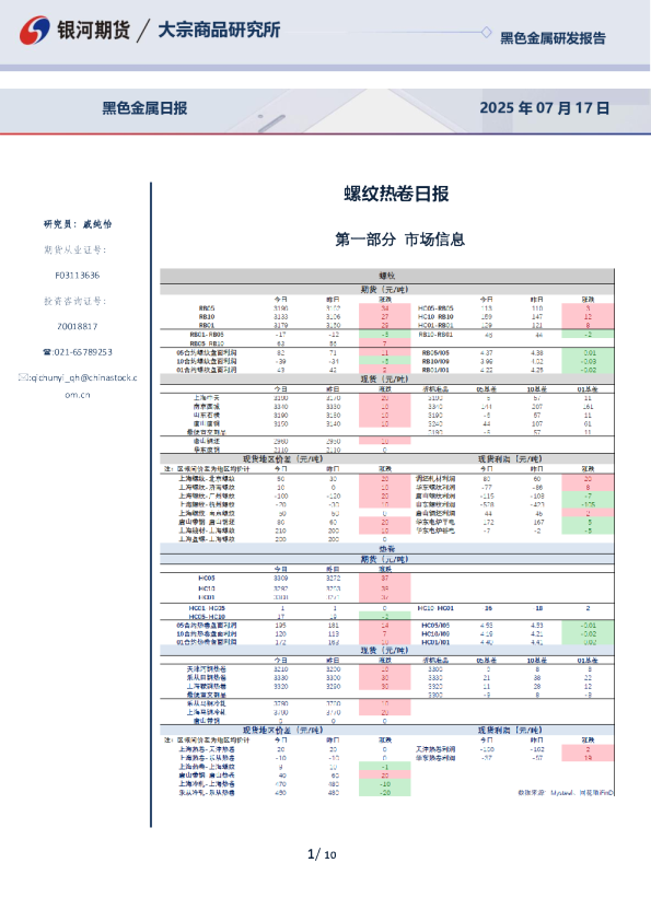 黑色金属研发报告