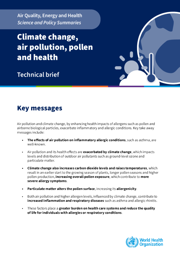 气候变化、空气污染、花粉与健康