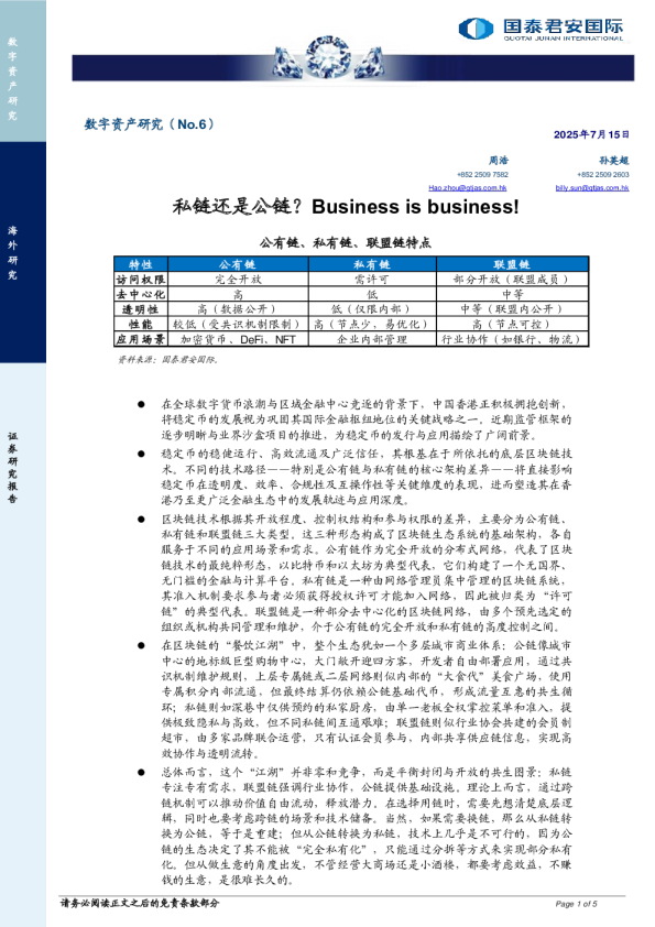 海外研究：私链还是公链？Businessisbusiness