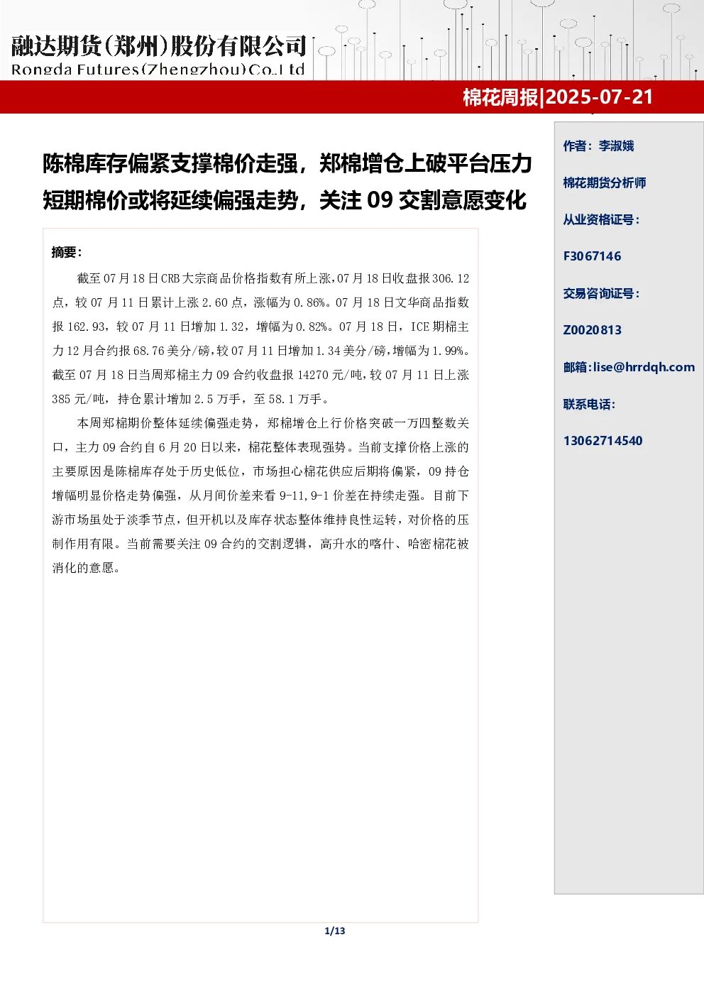 报告封面