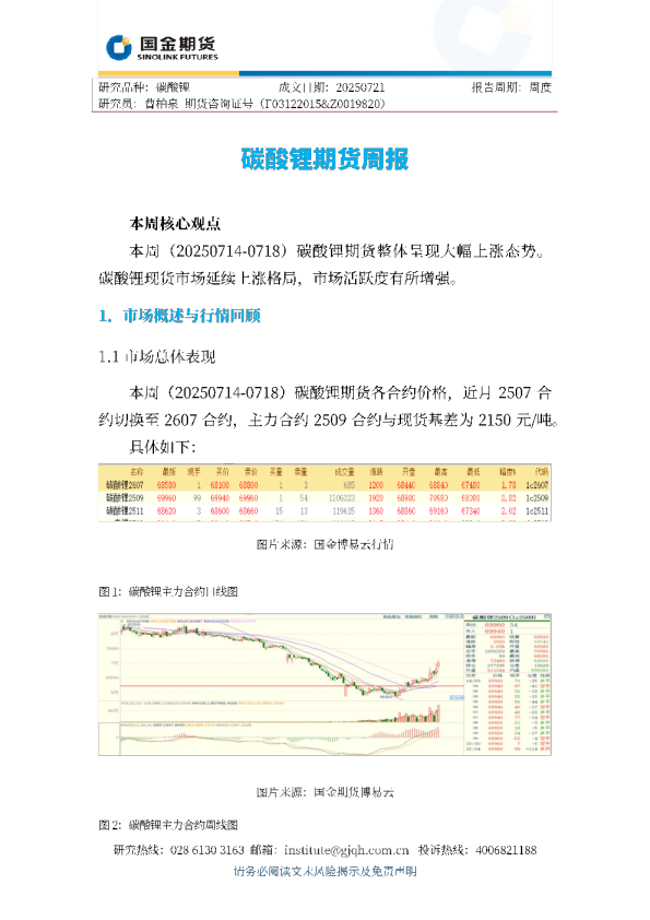 碳酸锂期货周报