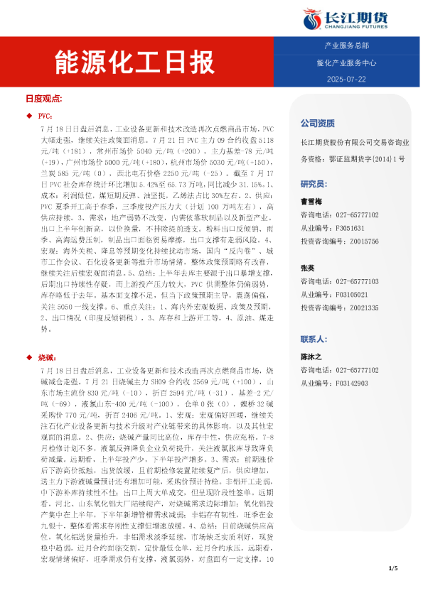 能源化工日报