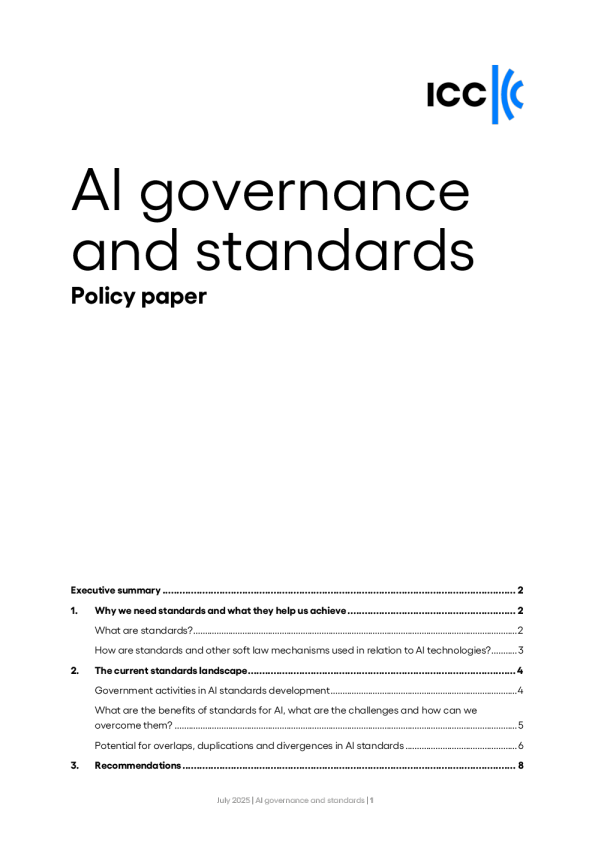 国际商会国际仲裁院-AI治理标准