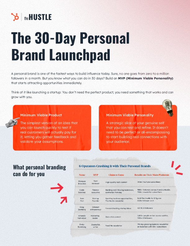 30天个人品牌启动板