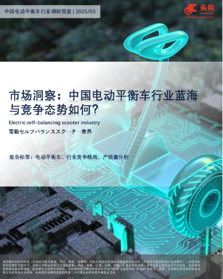 中国电动平衡车行业调研简报：市场洞察：中国电动平衡车行业蓝海与竞争态势如何？