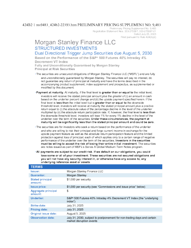 摩根士丹利美股招股说明书(2025-07-25版)