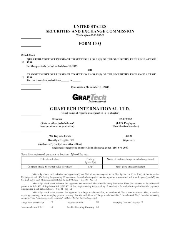 GrafTech International Ltd 2025年季度报告