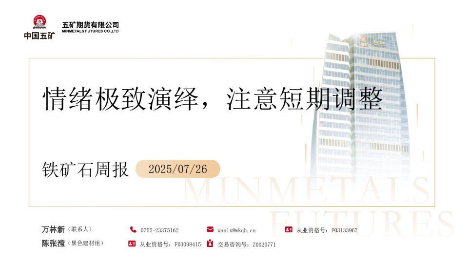 铁矿石周报：情绪极致演绎 注意短期调整