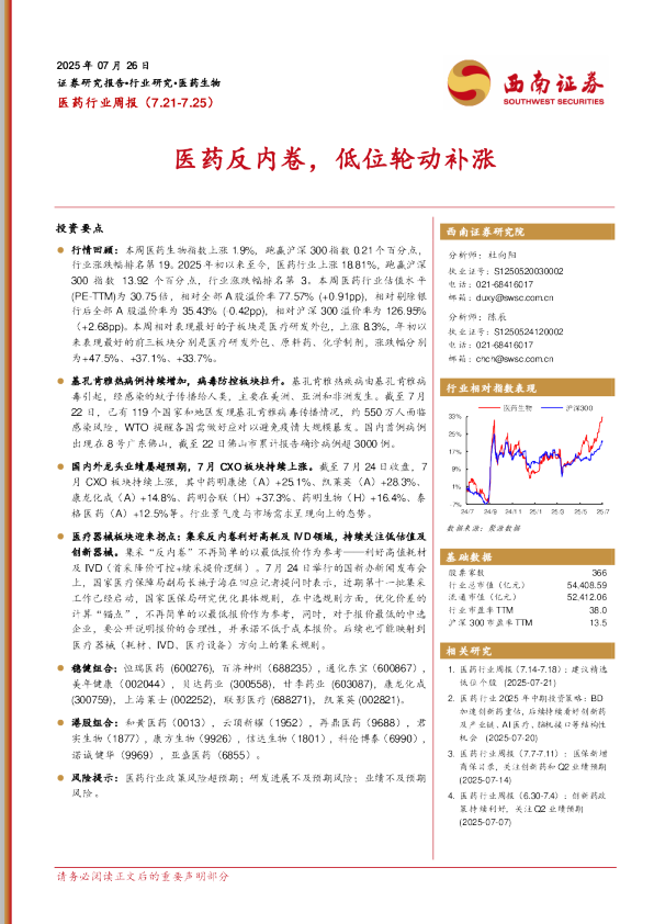医药反内卷，低位轮动补涨