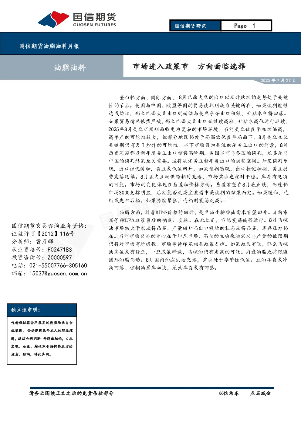 报告封面