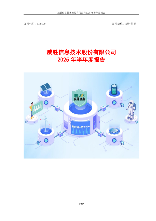 威胜信息：2025年半年度报告