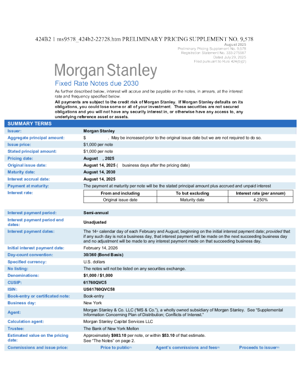 摩根士丹利美股招股说明书(2025-07-30版)