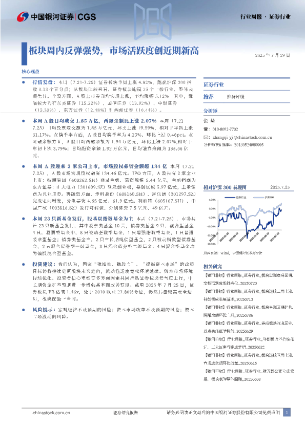 板块周内反弹强势，市场活跃度创近期新高