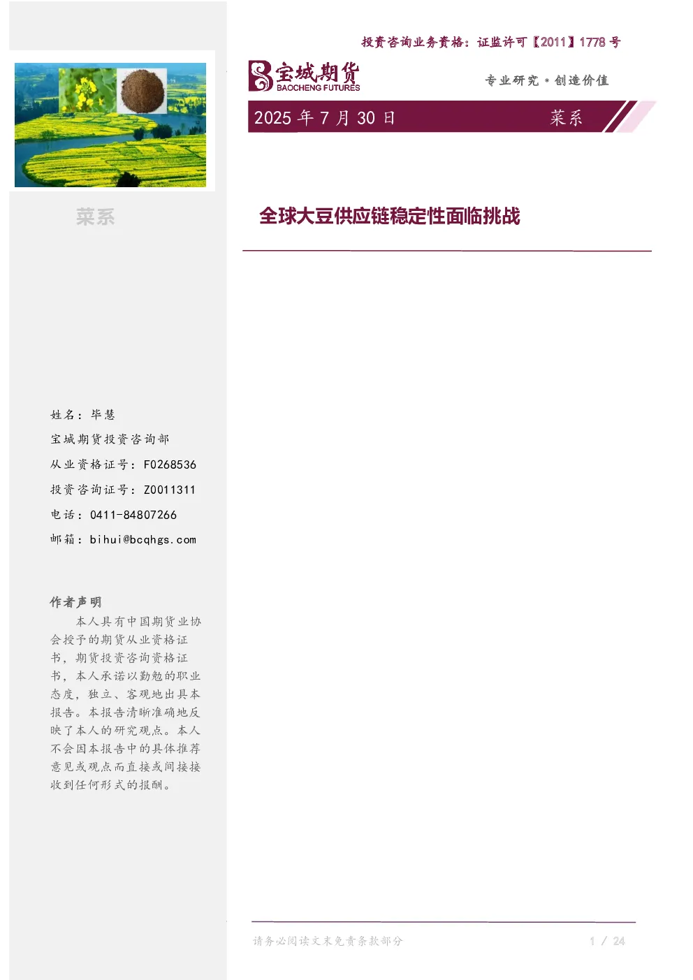 报告封面