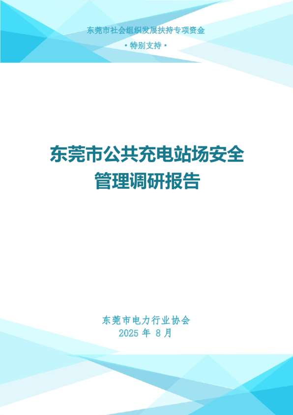 东莞市公共充电站场安全管理调研报告