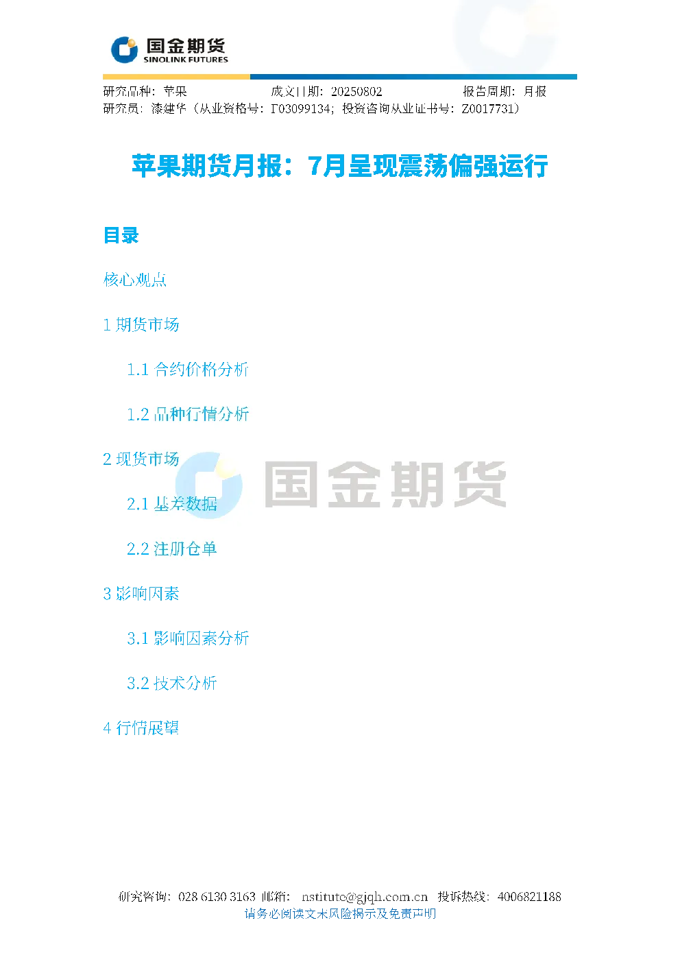 报告封面