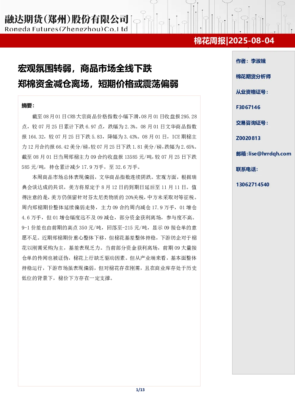 报告封面