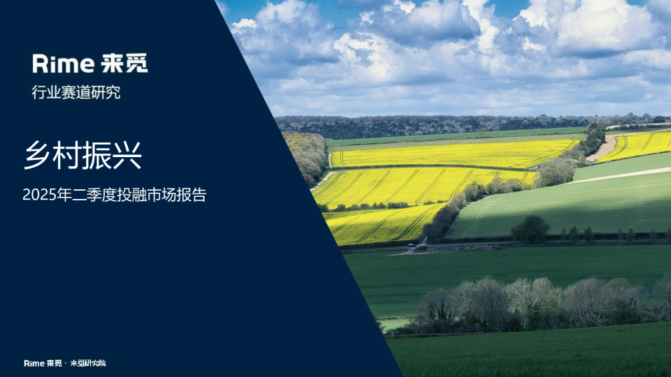 乡村振兴：2025年二季度投融市场报告