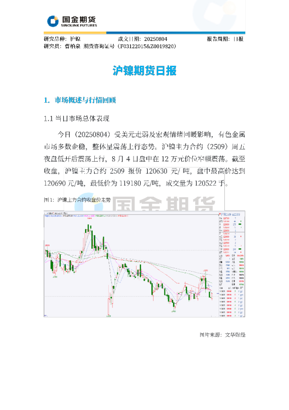 沪镍期货日报