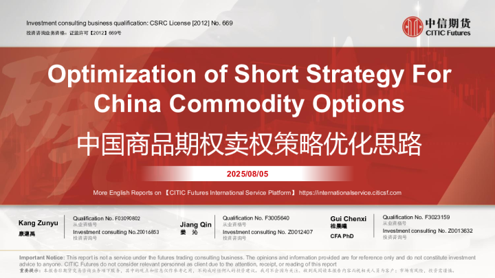 中国商品期权卖权策略优化思路