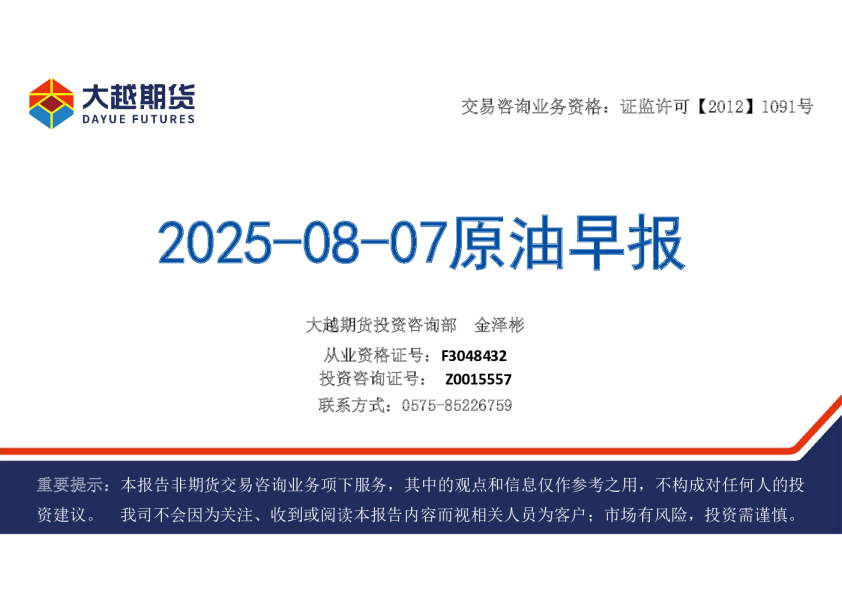 原油早报