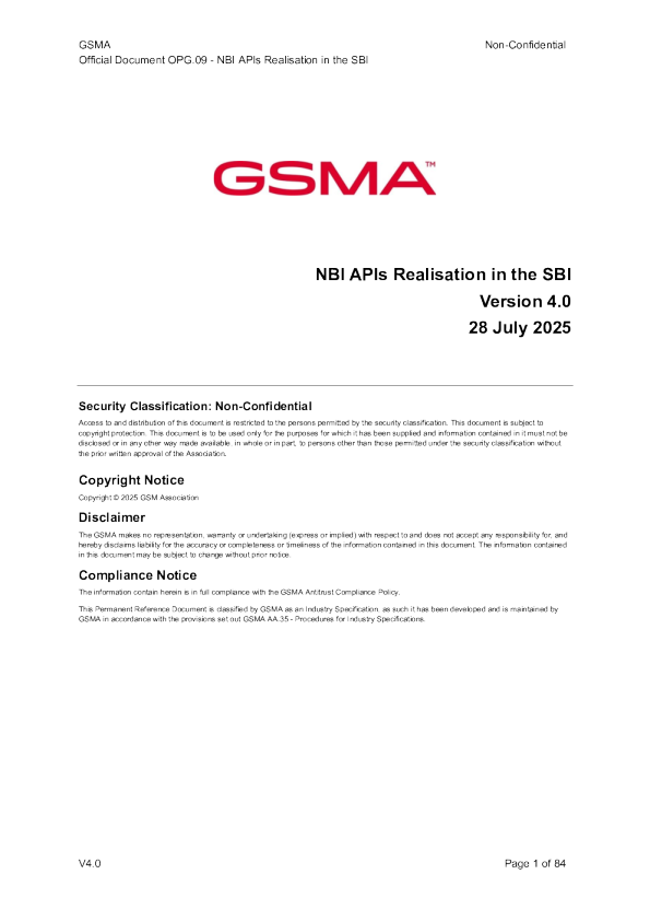 运营商平台：SBI 4.0版本中NBI API的实现