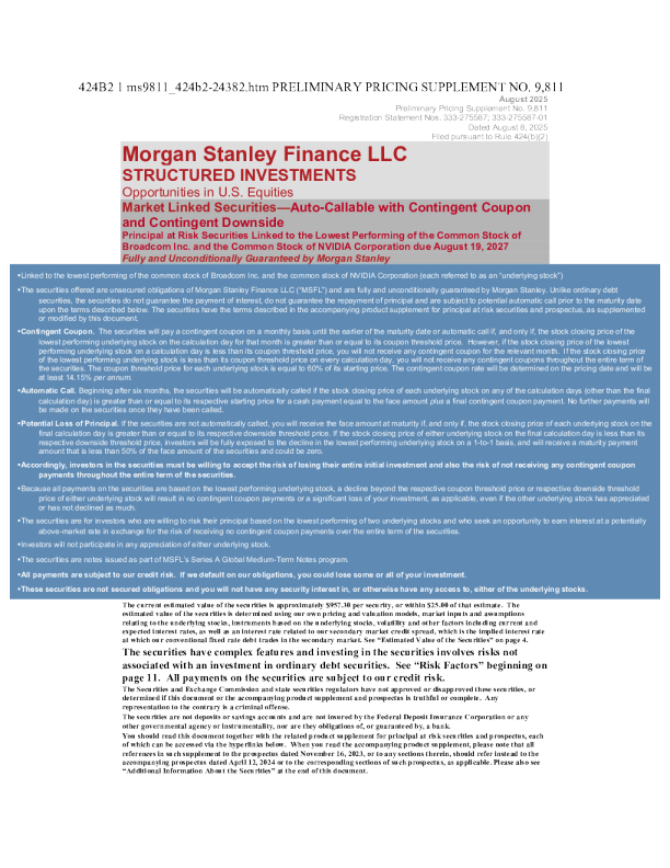 摩根士丹利美股招股说明书(2025-08-08版)