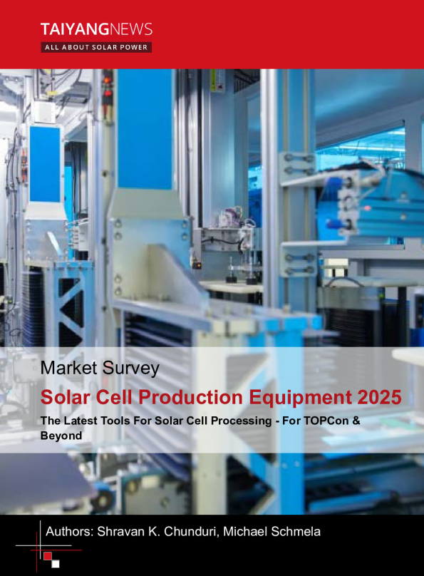 太阳能电池生产设备2025：TOPCon及更先进技术的最新工具